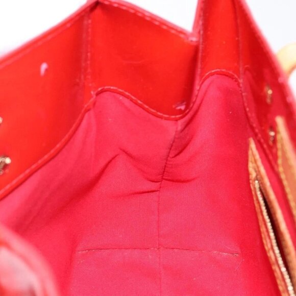 LOUIS VUITTON Monogram Vernis Reade PM Hand Bag Red Rouge M91088 LV Auth ep10876 - Picture 12 of 16